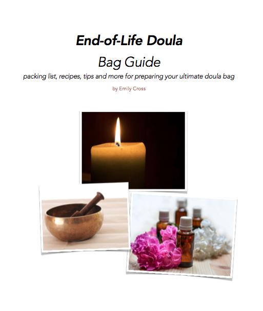 The End-of-Life Doula Bag Guide is for anyone interested in assisting the dying. Preparing a well-stocked doula bag can provide relief in a difficult situation and help ease troubled minds. This book will help to form an end-of-life doula bag you’ll feel confident in bringing to the side of the dying!